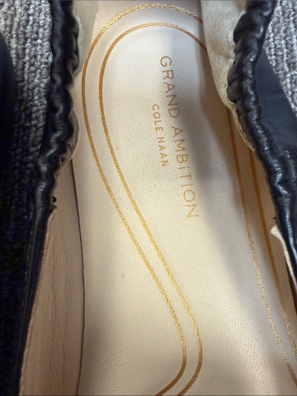 Cole Haan Black Pointed Toe Loafers - Size 7 - Picture 4 of 10